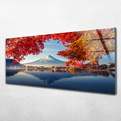תמונת זכוכית פנורמית הר פוג'י 60*30 90*45 120*60