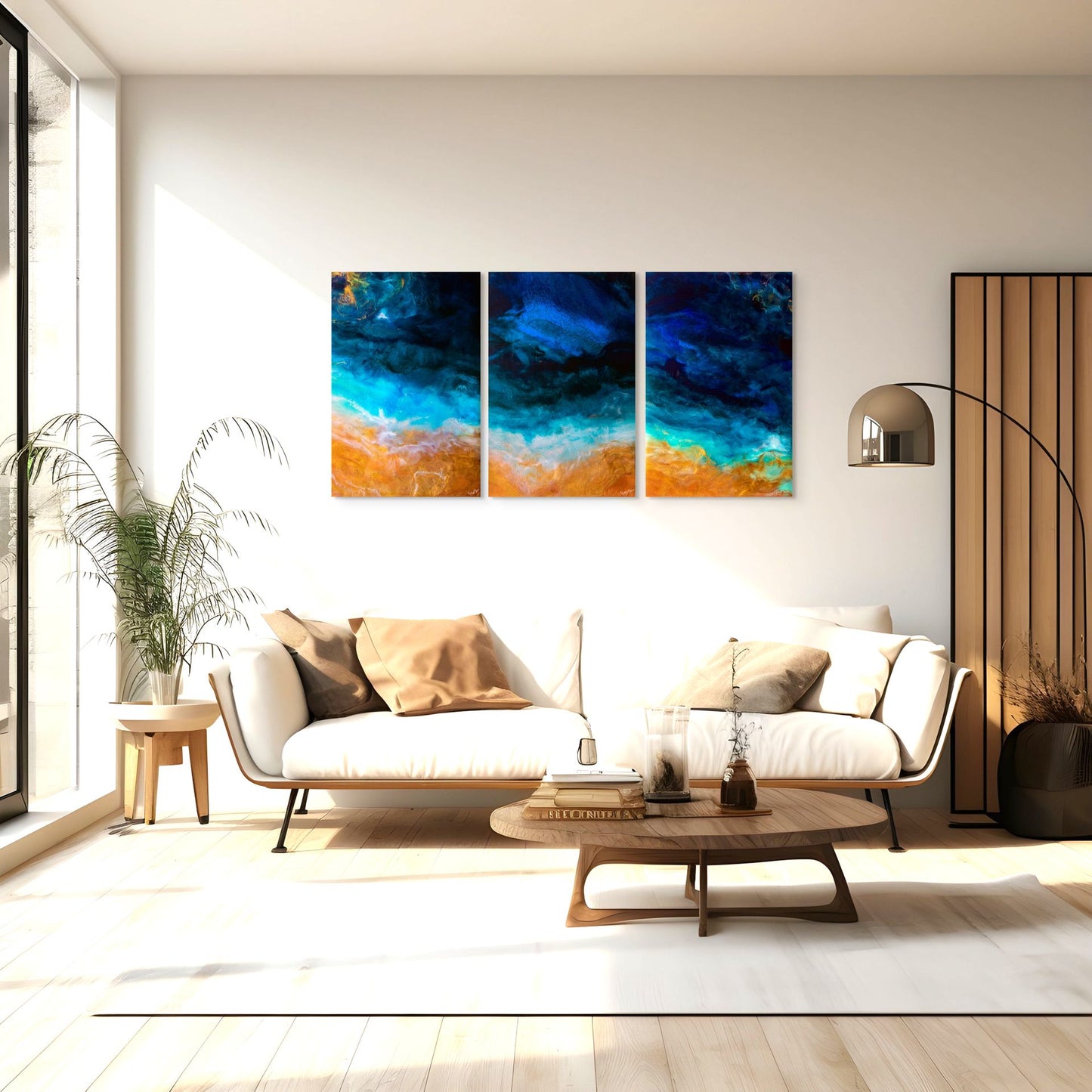 Ruby Marr – Reflections | תמונת זכוכית Triptych A0 A1 A2