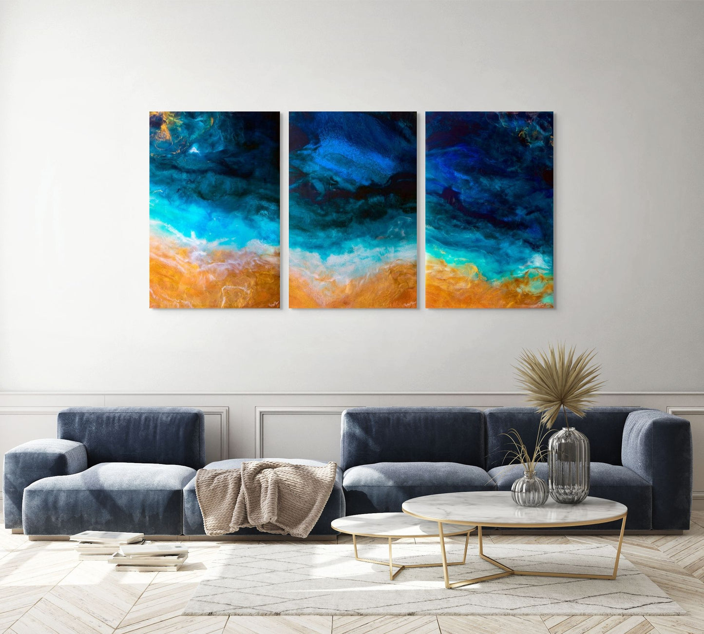 Ruby Marr – Reflections | תמונת זכוכית Triptych A0 A1 A2
