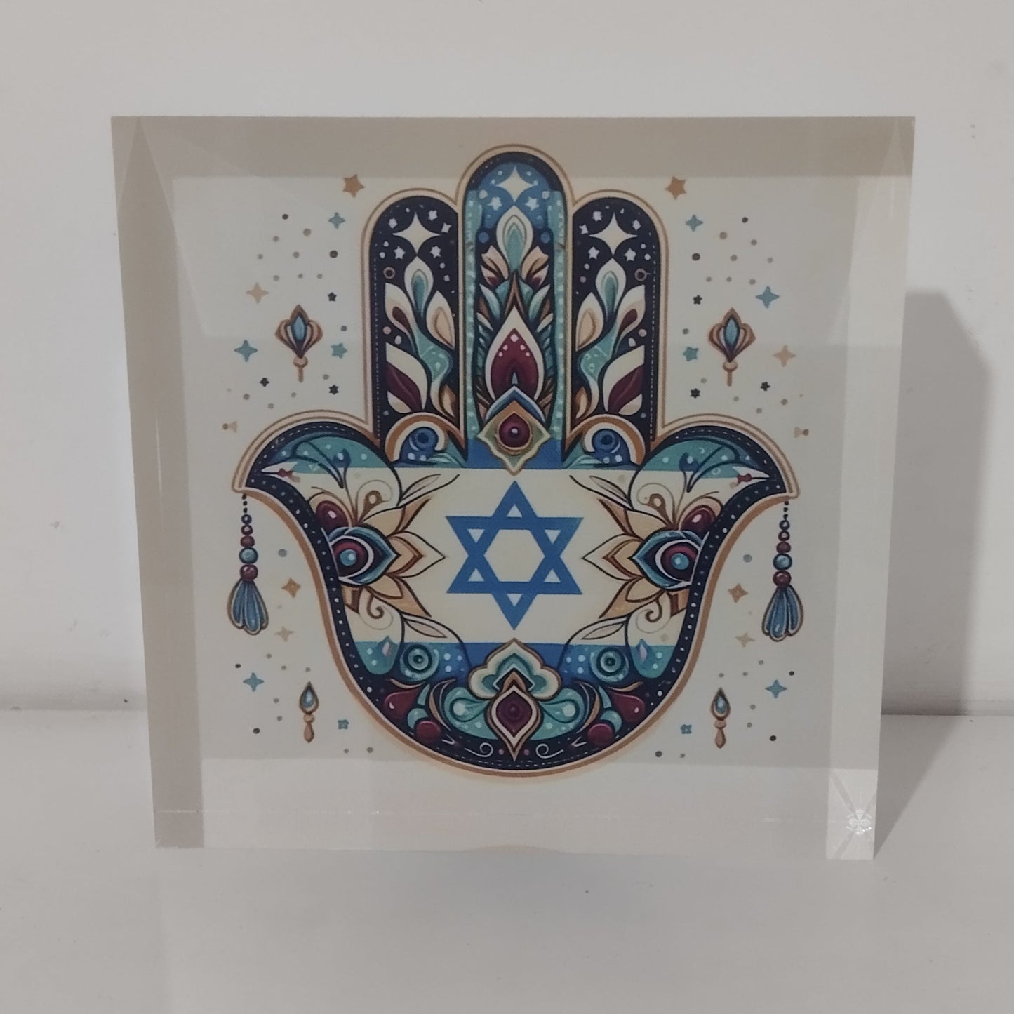 026 בלוק אקרילי פרימיום חמסה – 15×15ס״מ | עובי 3 ס״מ