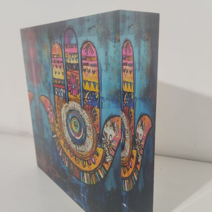 027 בלוק אקרילי פרימיום חמסה – 15×15ס״מ | עובי 3 ס״מ