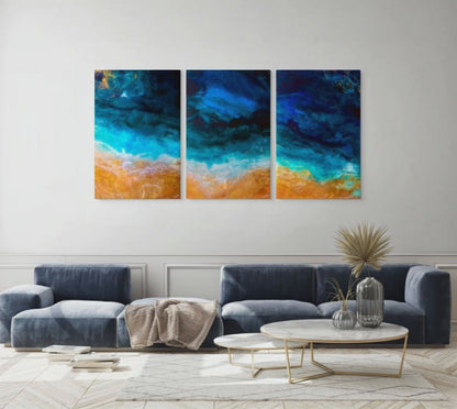 Ruby Marr – Reflections | תמונת זכוכית Triptych A0 A1 A2