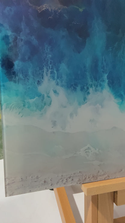 Ruby Marr – Blue Waters | תמונת זכוכית פנורמית 60*30 90*45 120*60